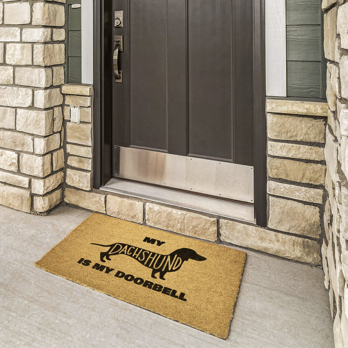 teelaunch Door Mats My Dachshund is my Doorbell Outdoor Door Mat