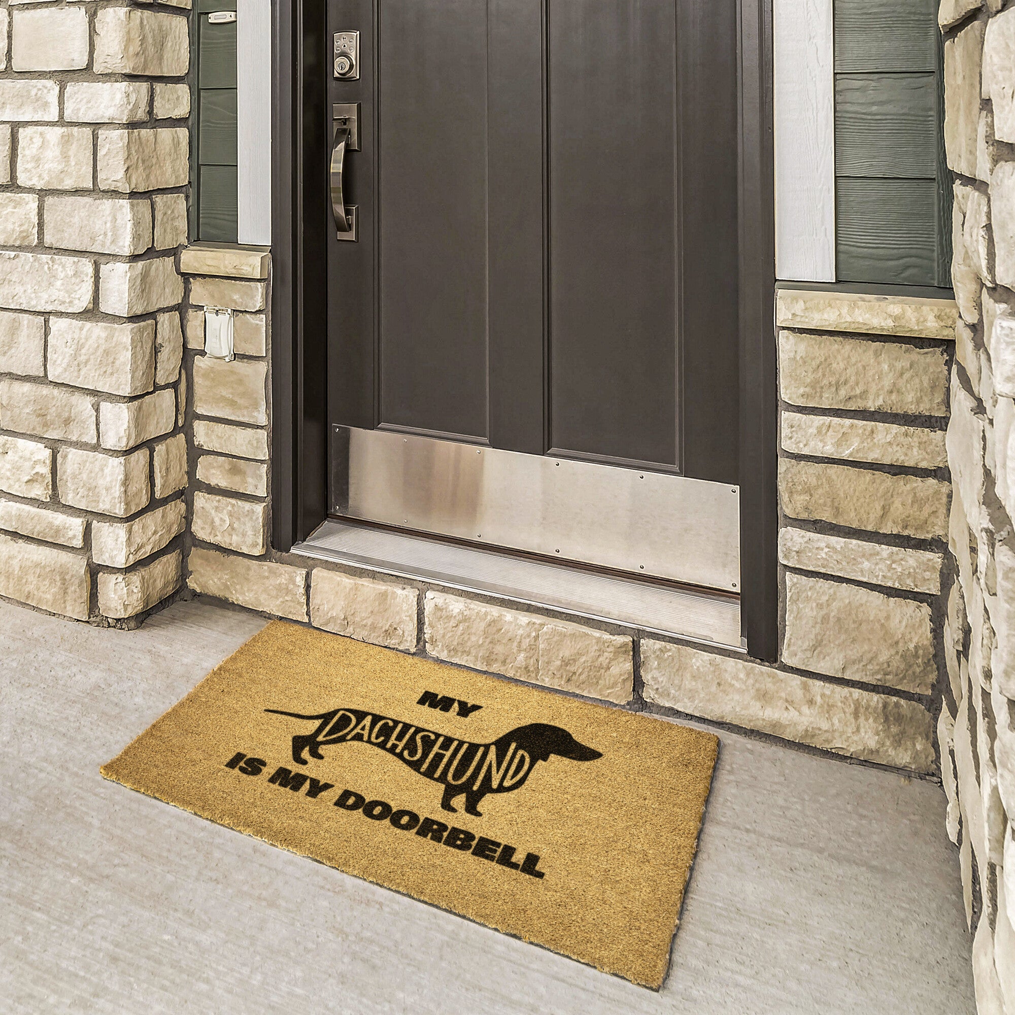 My Dachshund is my Doorbell Outdoor Door Mat