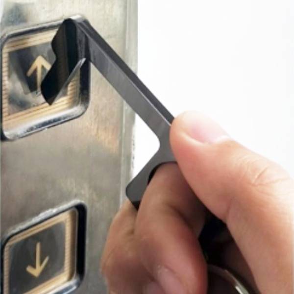 LoveTheBreed.com keychain Safe No Touch Door Opening Button Pressing Keychain Tool