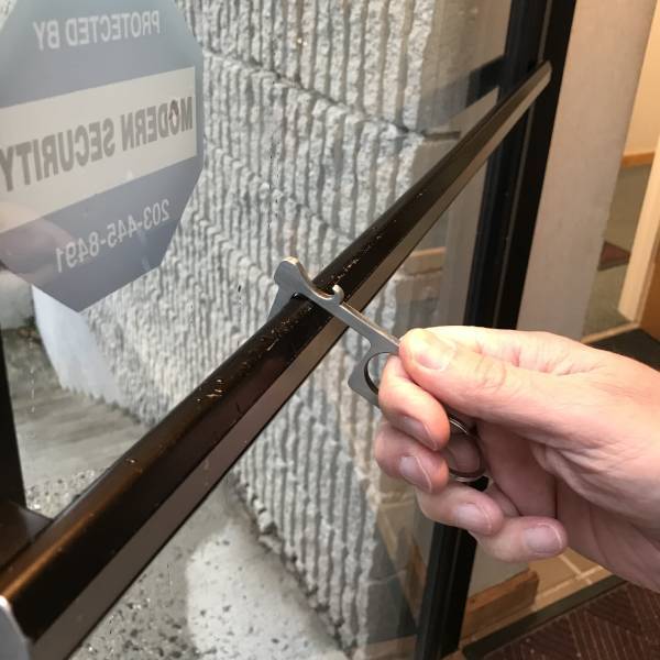 LoveTheBreed.com keychain Safe No Touch Door Opening Button Pressing Keychain Tool