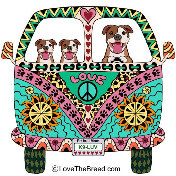 Pit Bull Love Bus Extra Large Tote