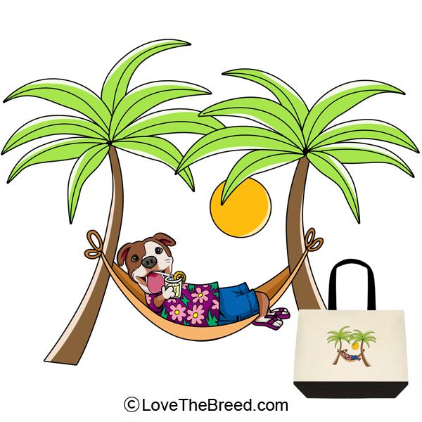Pit Bull in Hammock Extra Large Tote