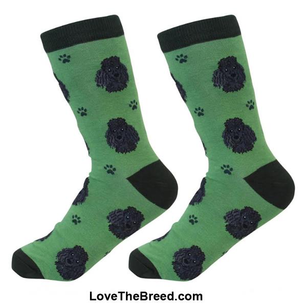 E & S Pets Socks Black Poodle Poodle Socks