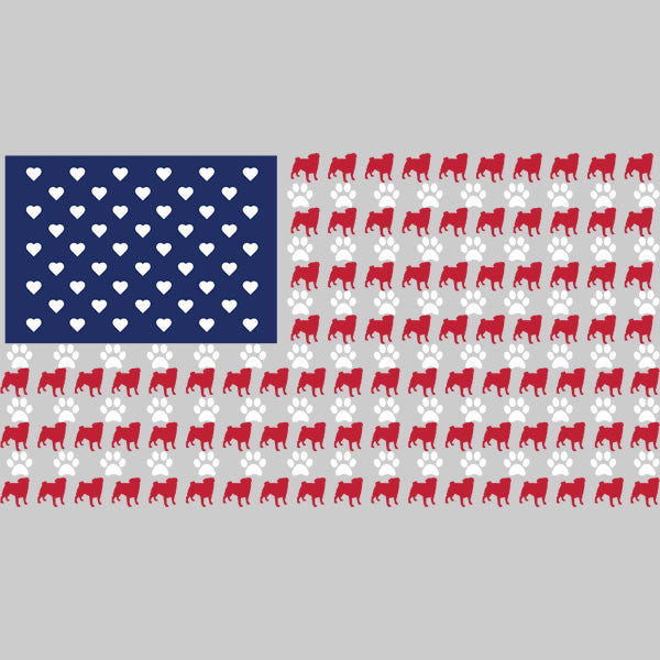Pug American Flag Shirts