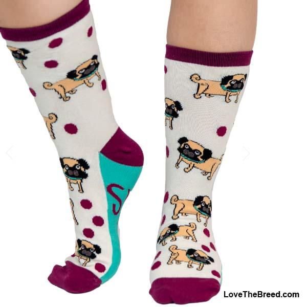 Pug Socks Snug as a Pug - LoveTheBreed.com
