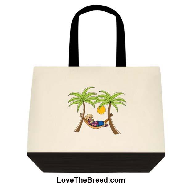Yellow Labrador in Hammock Extra Large Tote