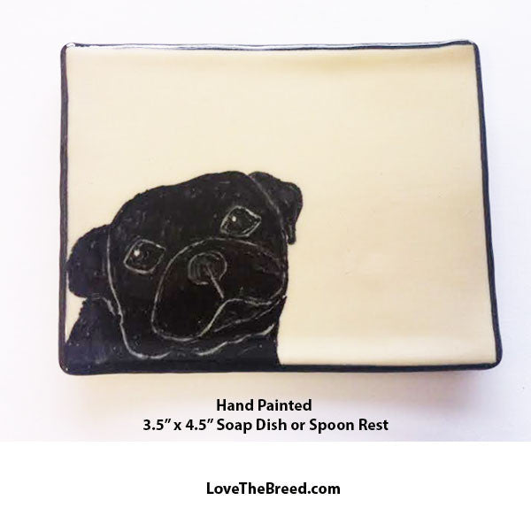 Pug Dish for Soap, Spoon Rest, Jewelry