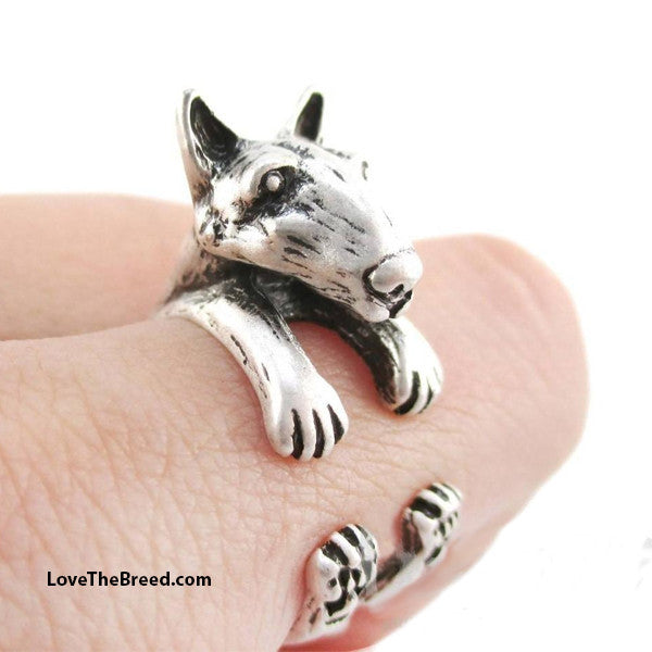 Bull Terrier Wrap Around 3D Ring FREE SHIPPING