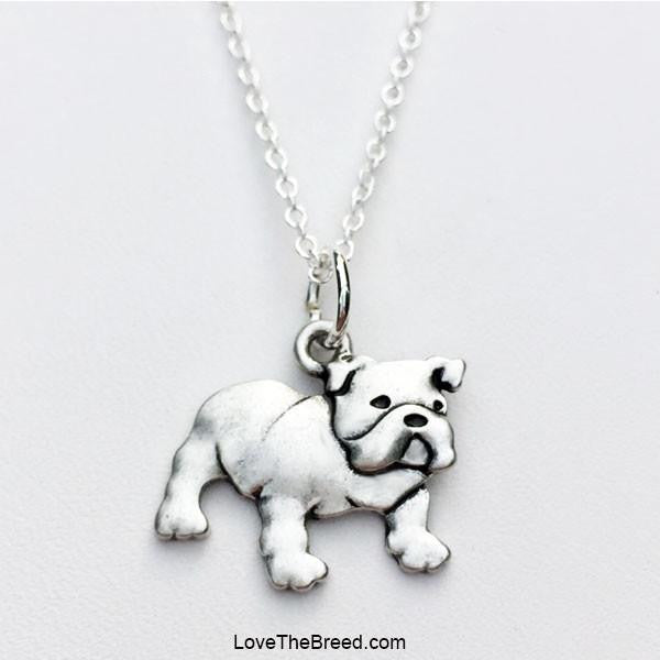 LoveTheBreed.com necklace Bulldog Charm Necklace