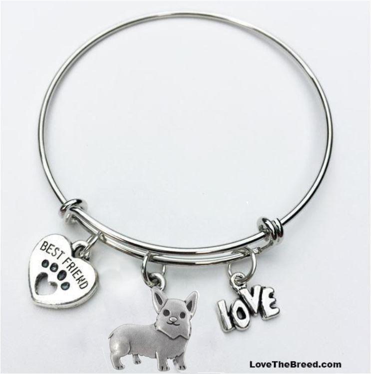 Corgi Best Friend Love Charm Bracelet