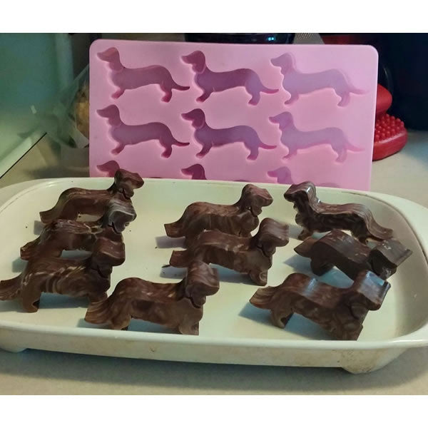 I Love Dachshunds Shop Kitchen Dachshund Silicone Ice Cube Tray, Chocolate Mold , Soap Mold FREE SHIPPING