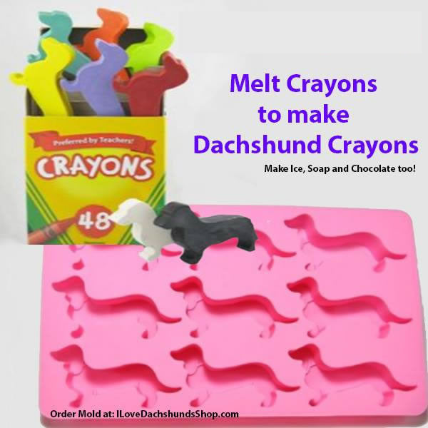 I Love Dachshunds Shop Kitchen Dachshund Silicone Ice Cube Tray, Chocolate Mold , Soap Mold FREE SHIPPING