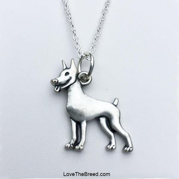 Doberman Charm Necklace