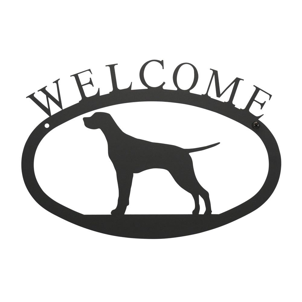 Pointer Wrought Iron Welcome Sign