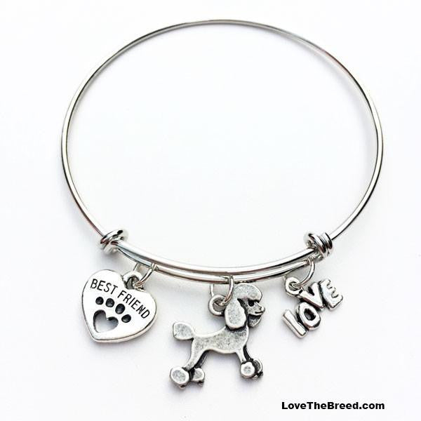 Poodle Best Friend Love Charm Bracelet