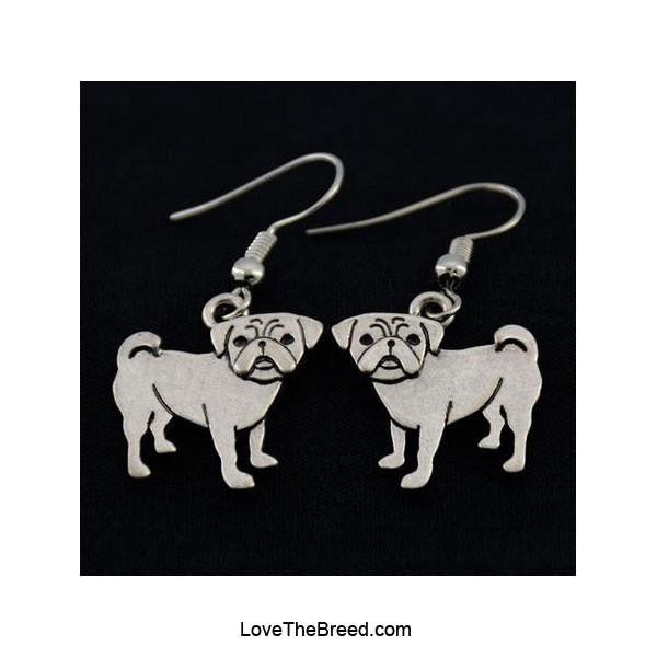 Pug Charm Earrings