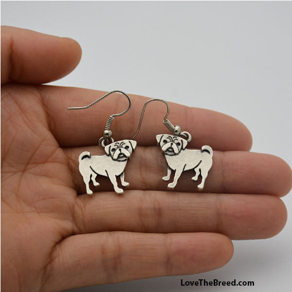 Pug Charm Earrings