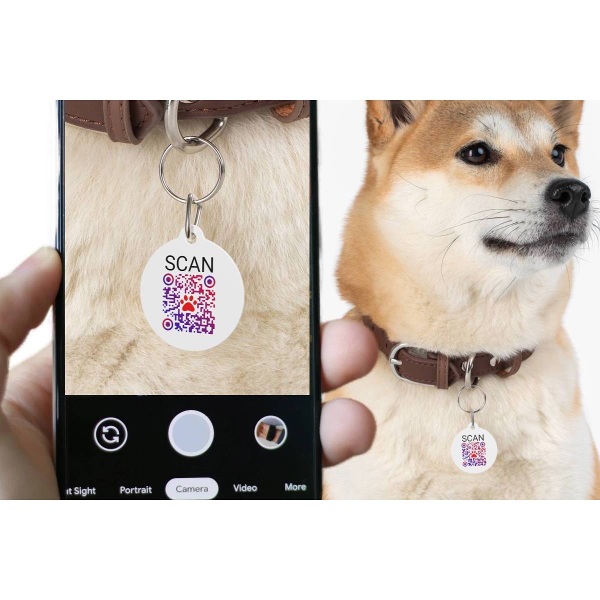 Pet VIP ID QR Code Tag with FREE Online Pet Profile