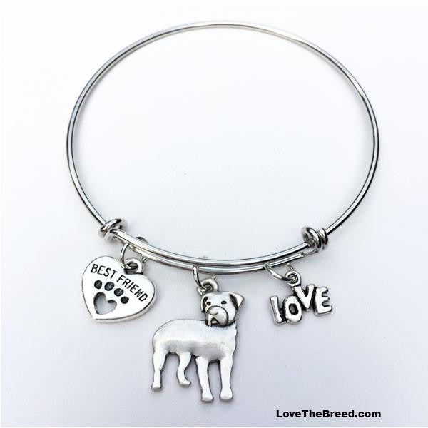 Rottweiler Best Friend Love Charm Bracelet