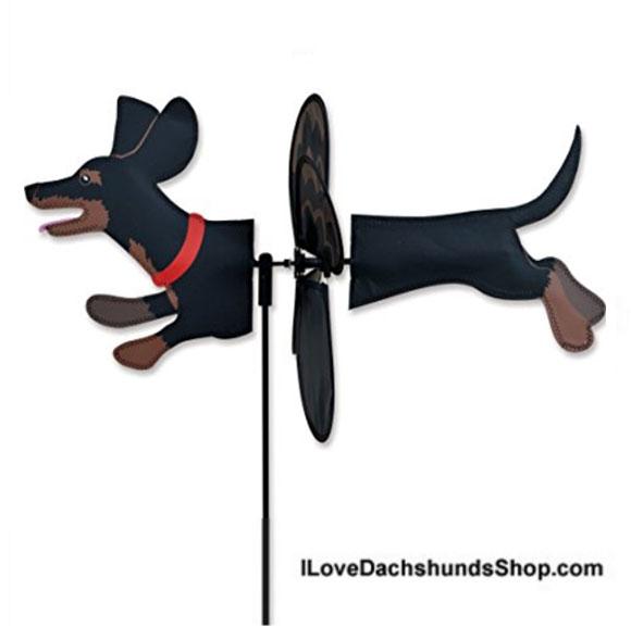 Dachshund Wind Spinner Petite Black and Tan