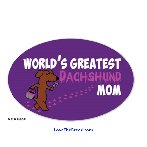 World's Greatest Dachshund Mom Decal