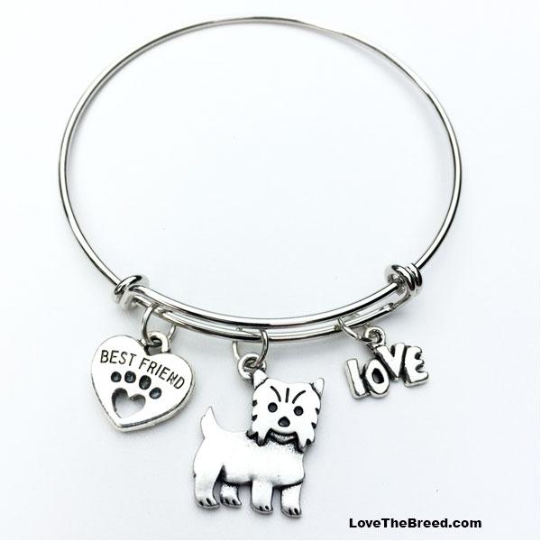 Yorkshire Terrier Best Friend Love Charm Bracelet